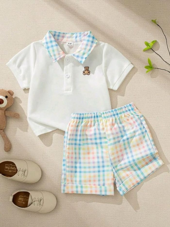 Gingham Polo & Short Set